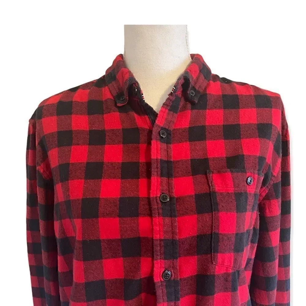 On The Road Buffalo Check Plaid Flannel Shirt